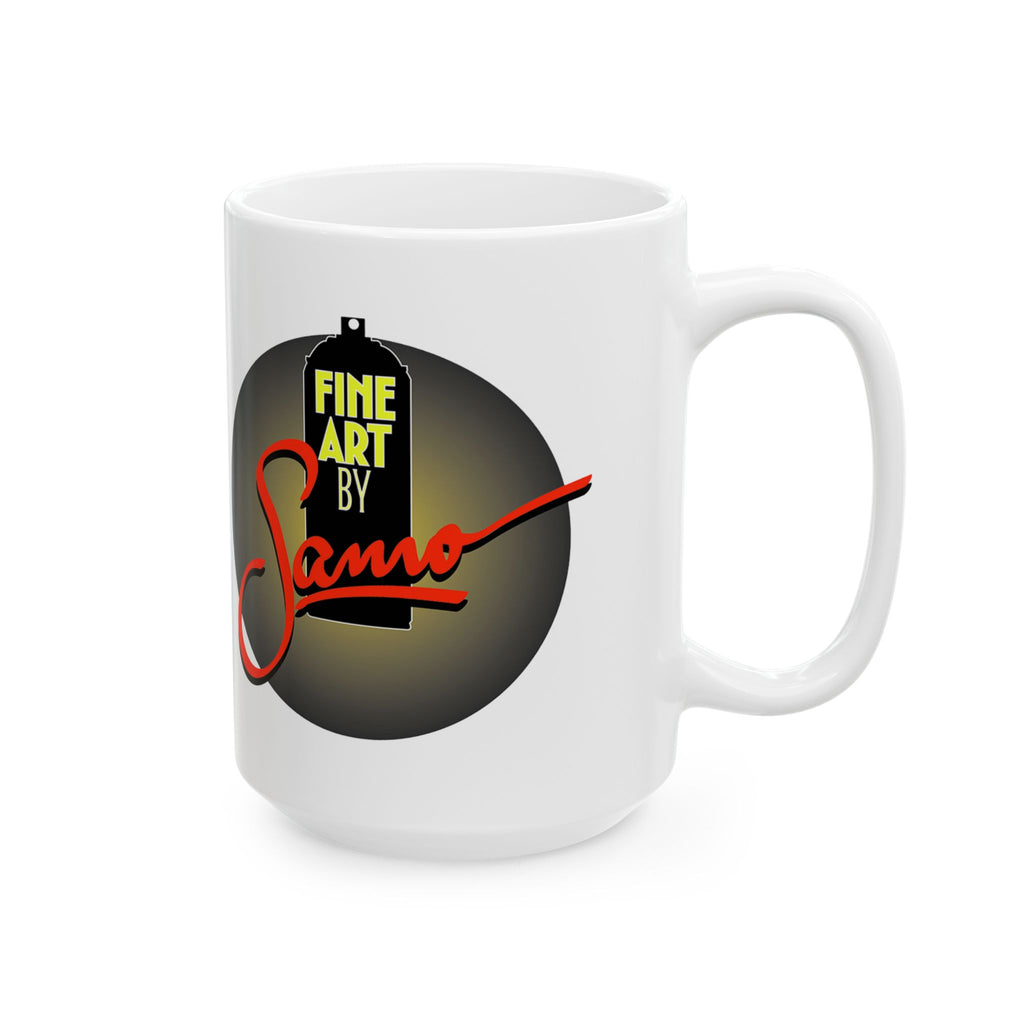 Einstein Spray Paint Mural Ceramic Mug | Street Art Portrait