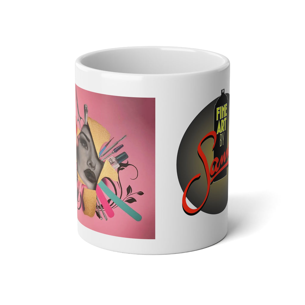 Makeup Spray Painted Mural Jumbo Mug | Samo Print