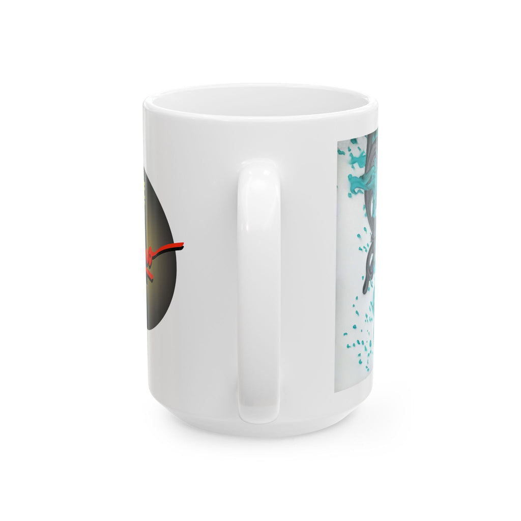Woman with Rose spray paint mural by Samo Mug | Gothic Ceramic Coffee Cup