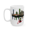 Dallas Skyline spray painted mural print Mug | Ceramic 11oz 15oz