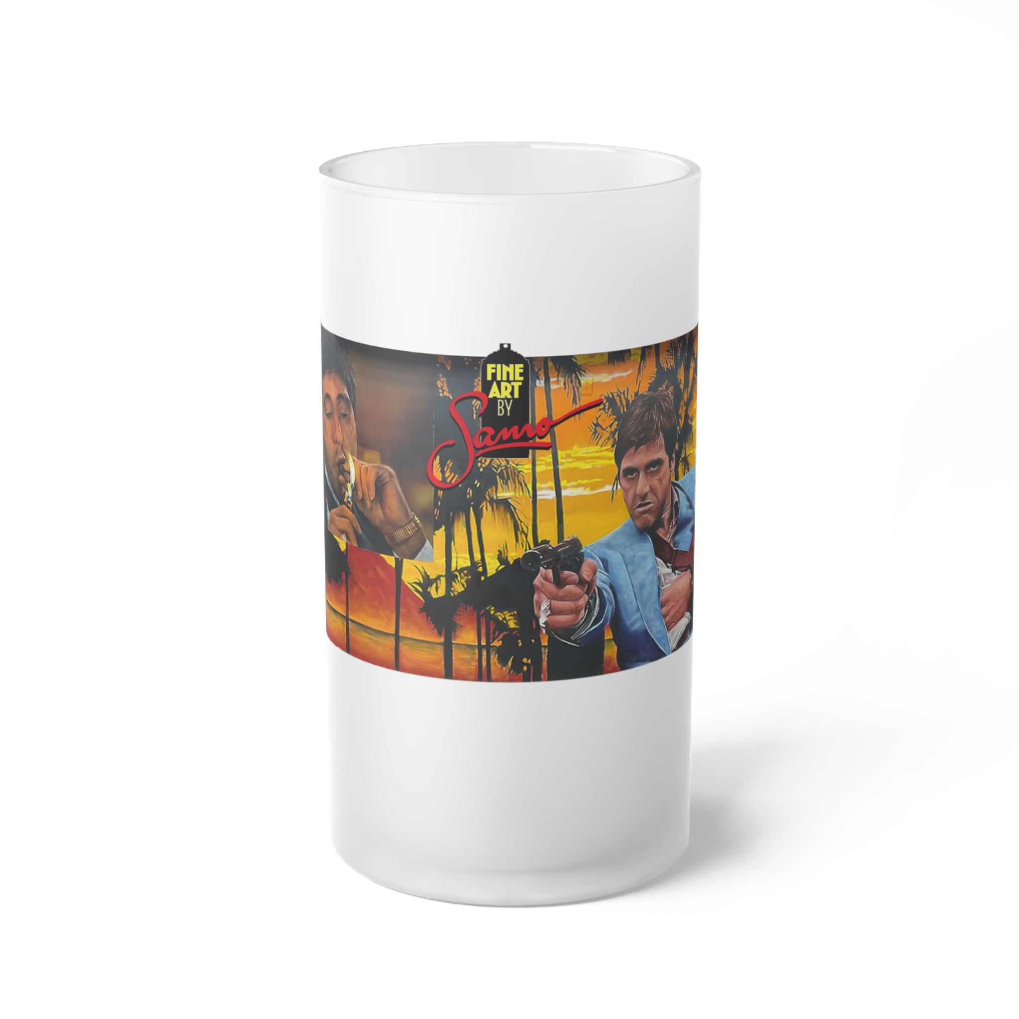Scarface Miami Sunset | Frosted Glass Beer Mug