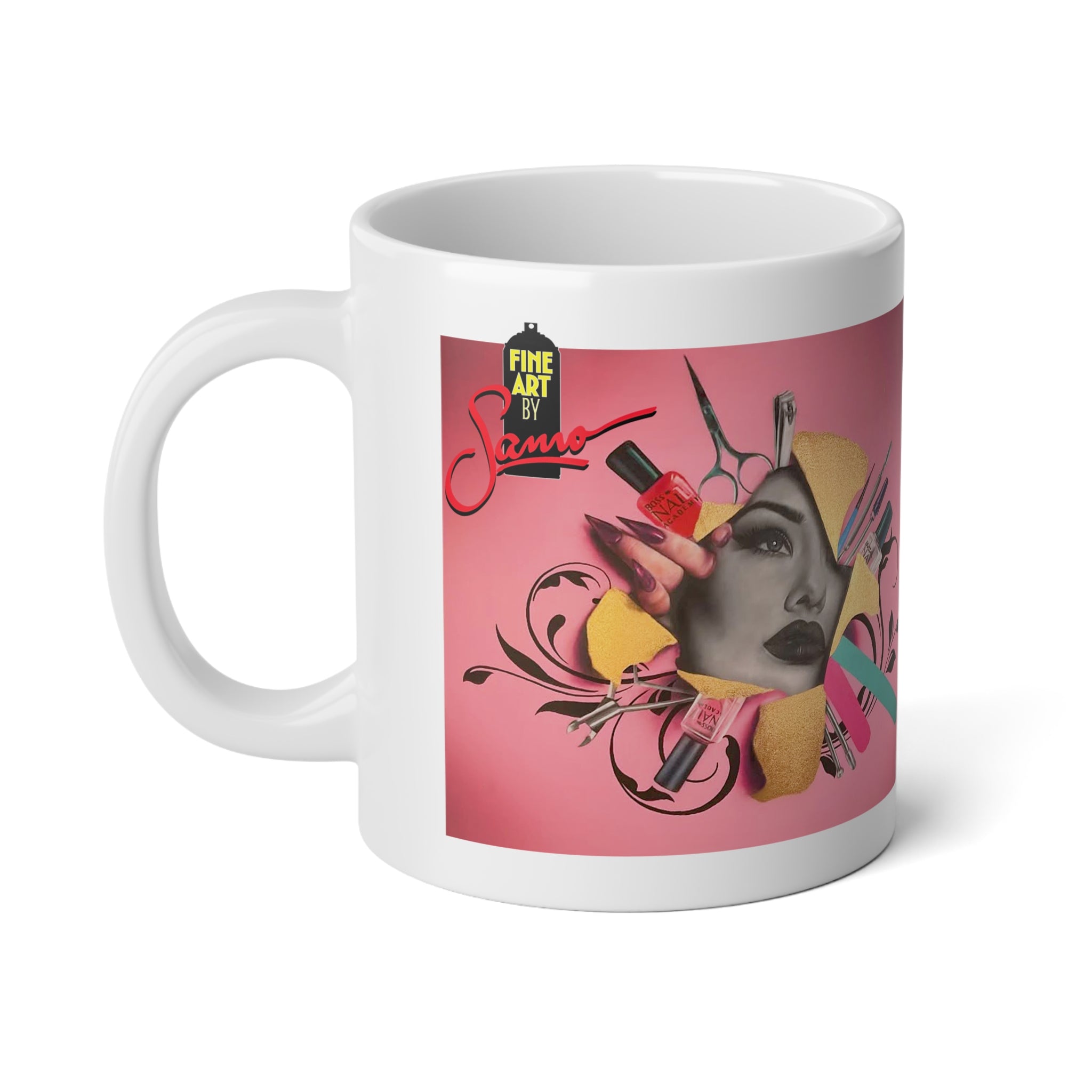 Makeup Spray Painted Mural Jumbo Mug | Samo Print