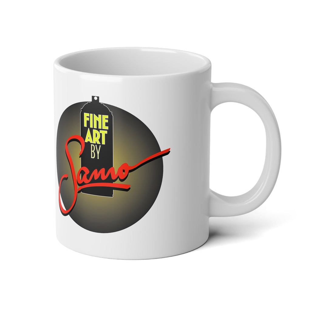 Einstein Spray Paint Mural 20oz Jumbo Mug | Samo Street Art Print