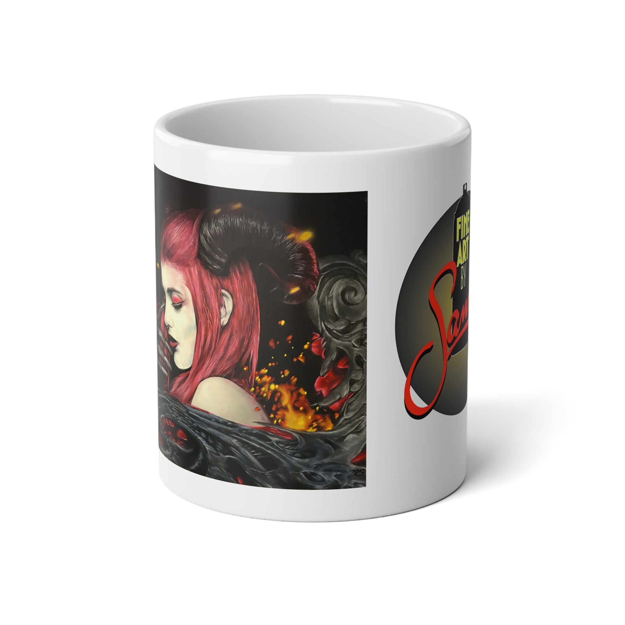 Woman Scorned mural spray paint print Jumbo Mug, 20oz | Samo street art