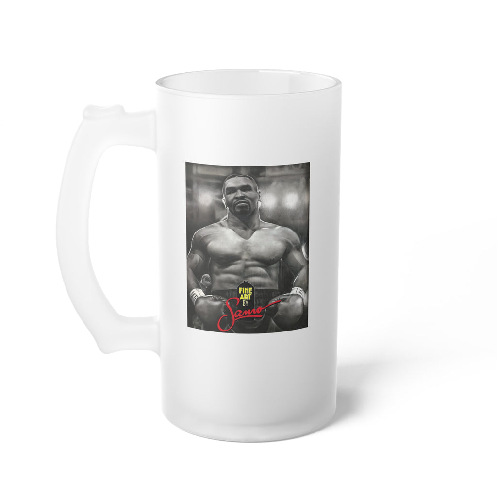 Tyson Spray Painted Mural Frosted Glass Beer Mug | Samo Print