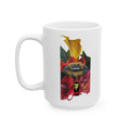 Lips and Flowers spray paint mural Ceramic Mug | Samo street art print