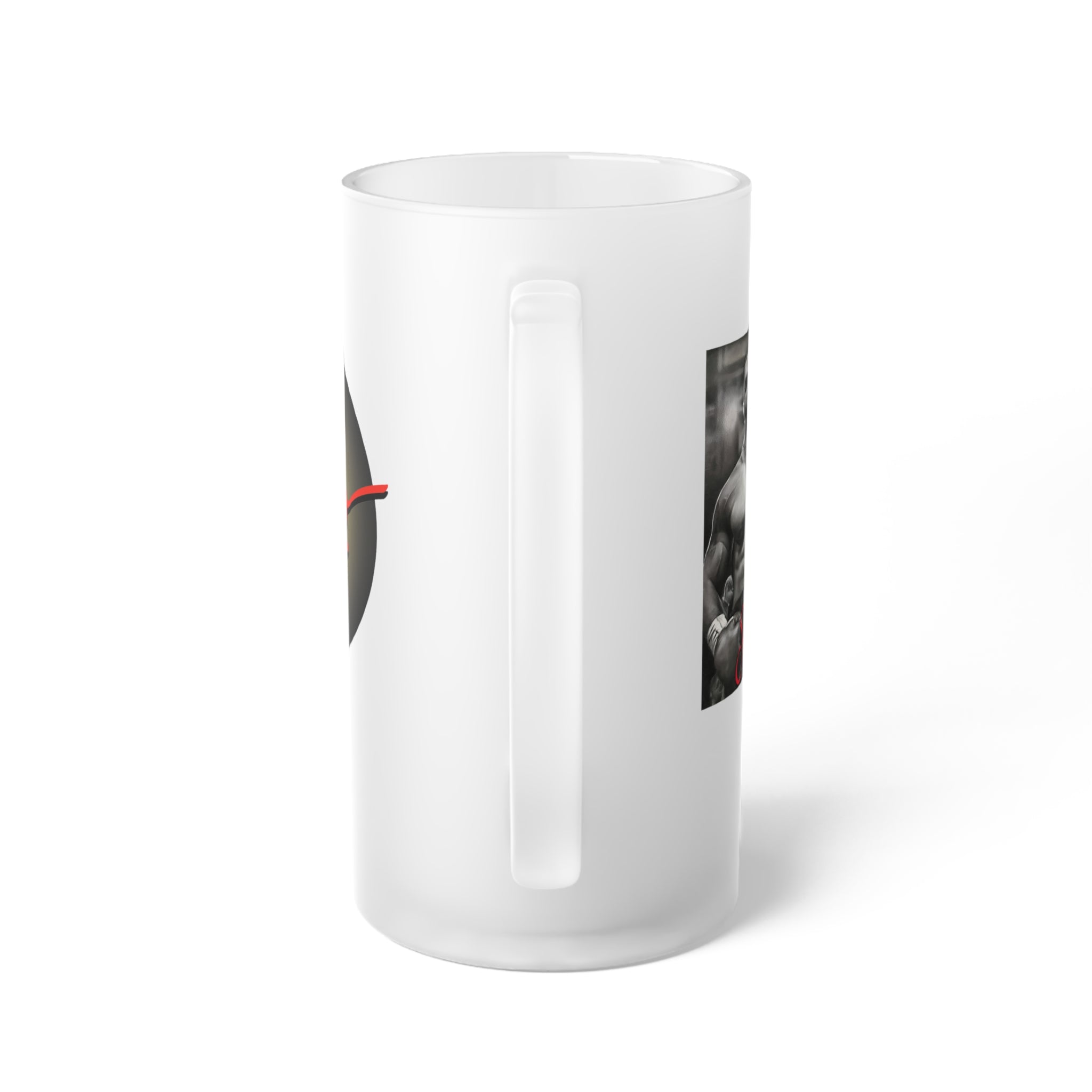 Tyson Spray Painted Mural Frosted Glass Beer Mug | Samo Print