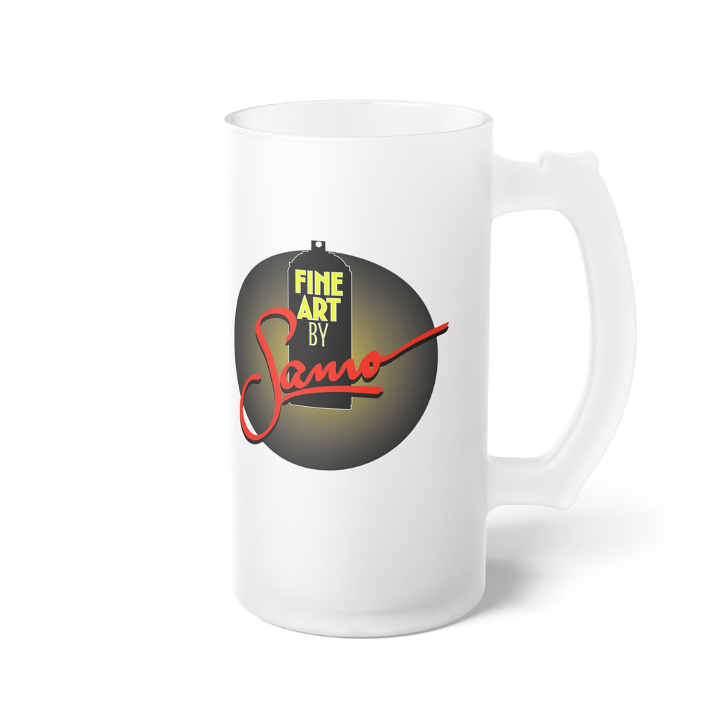 Tyson Spray Painted Mural Frosted Glass Beer Mug | Samo Print