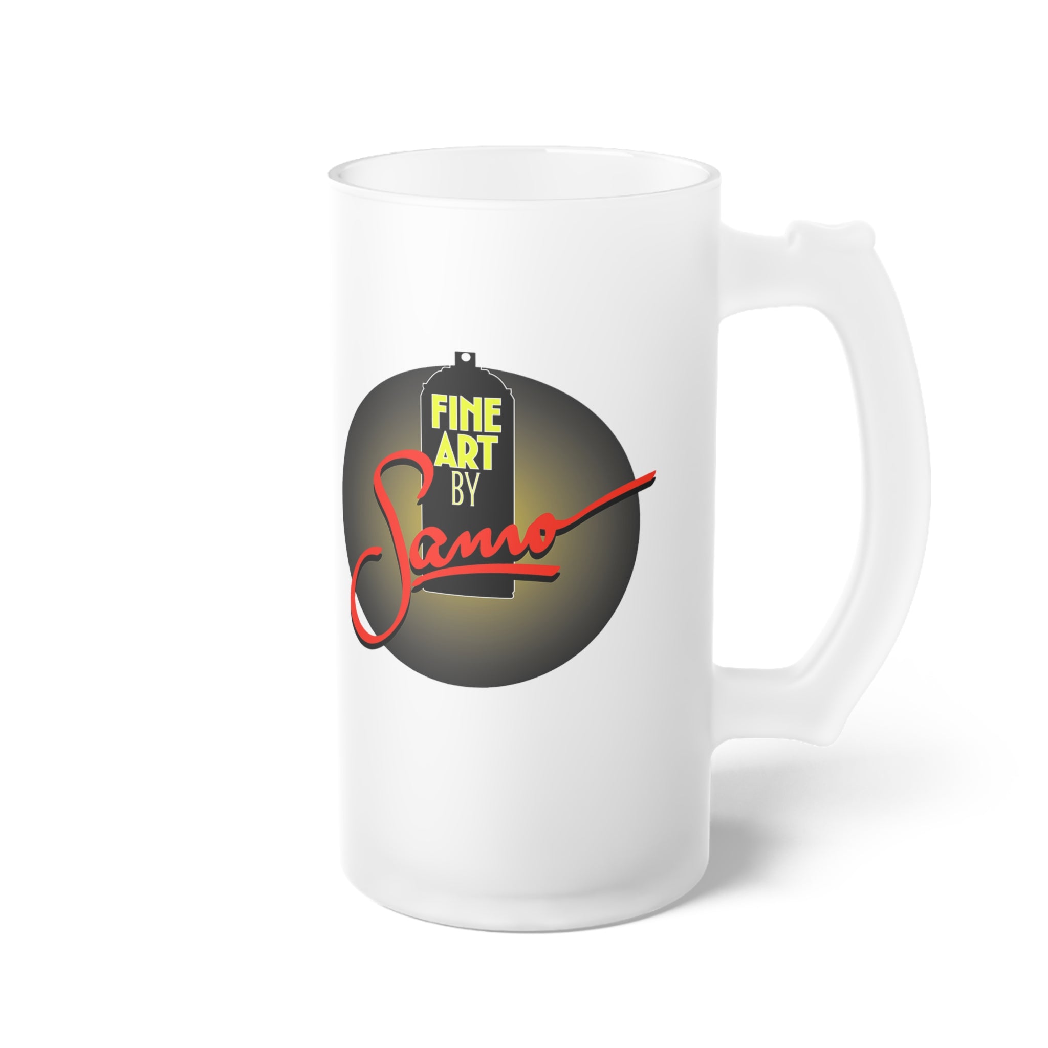 Tyson Spray Painted Mural Frosted Glass Beer Mug | Samo Print