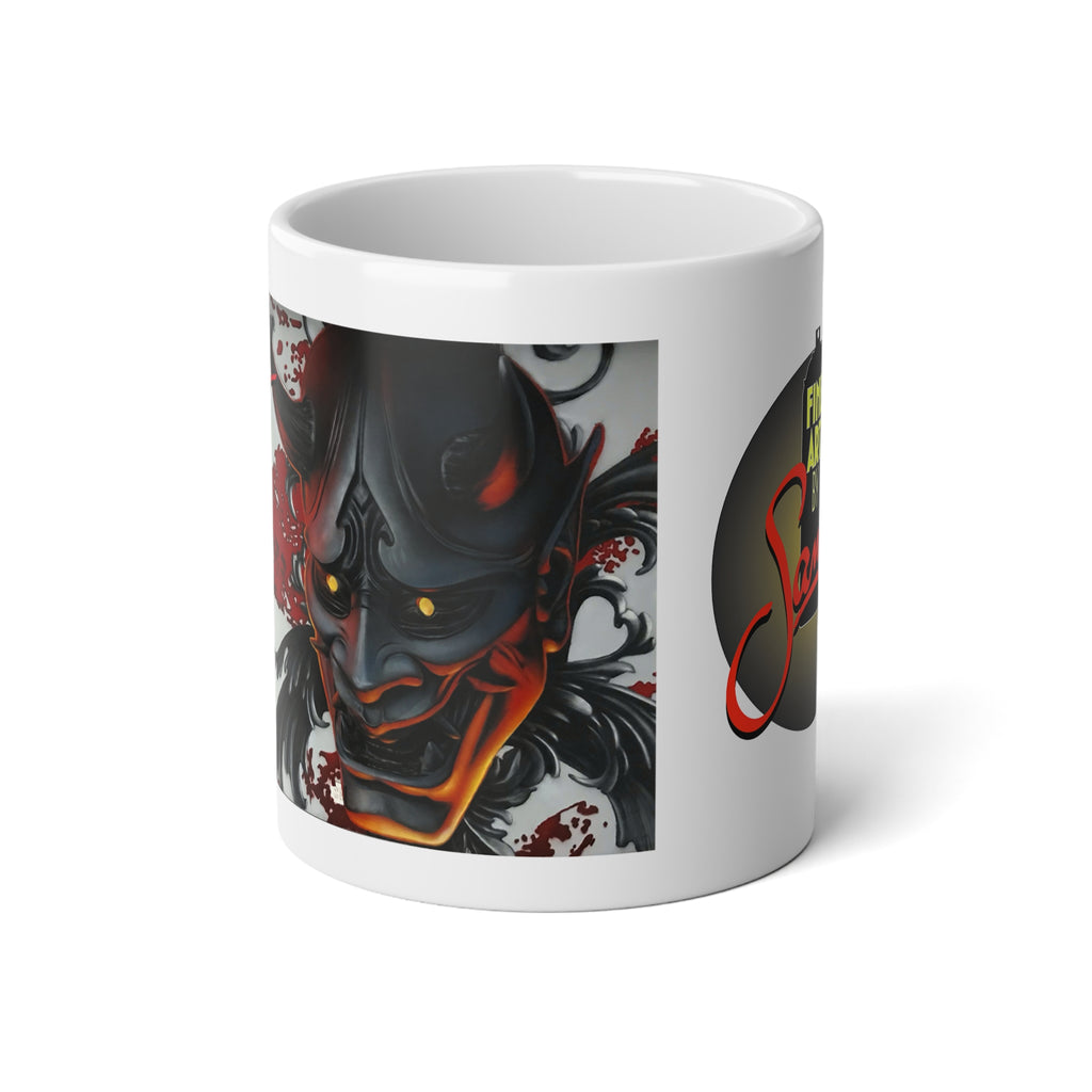 Oni Mask Spray Paint Mural Jumbo Mug | 20oz Ceramic Mug