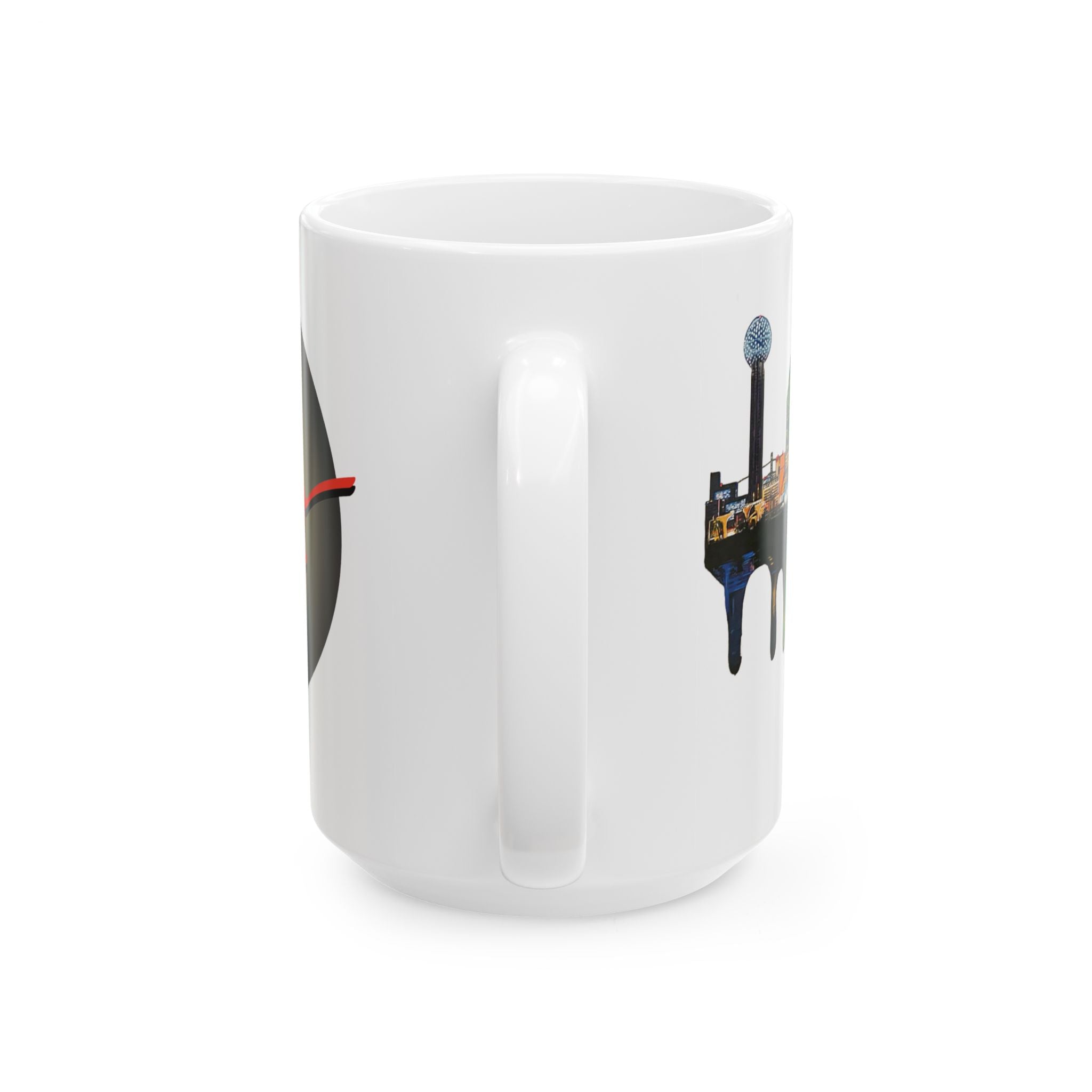 Dallas Skyline spray painted mural print Mug | Ceramic 11oz 15oz