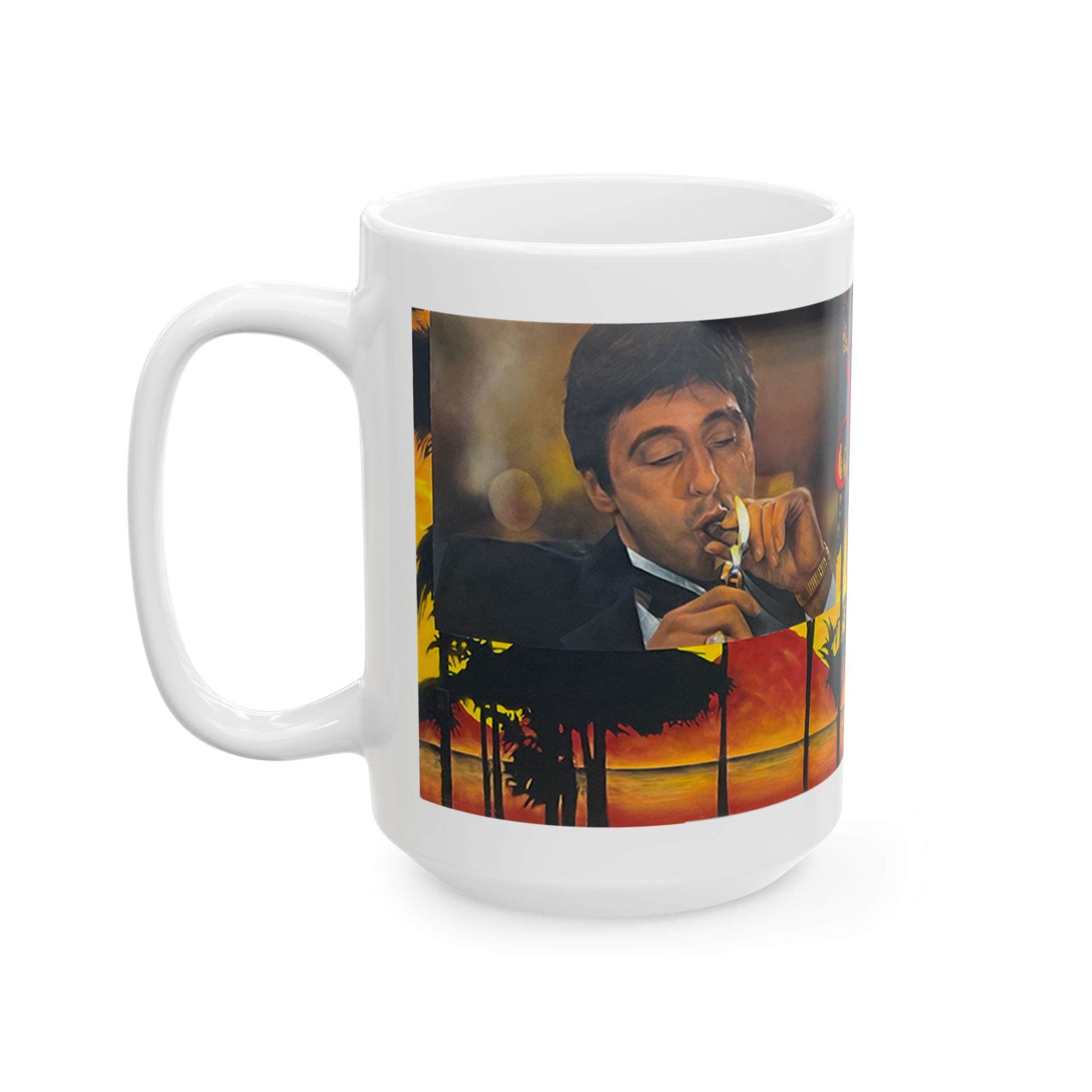 Samo Scarface Spray Paint Mural Ceramic Mug | 15oz