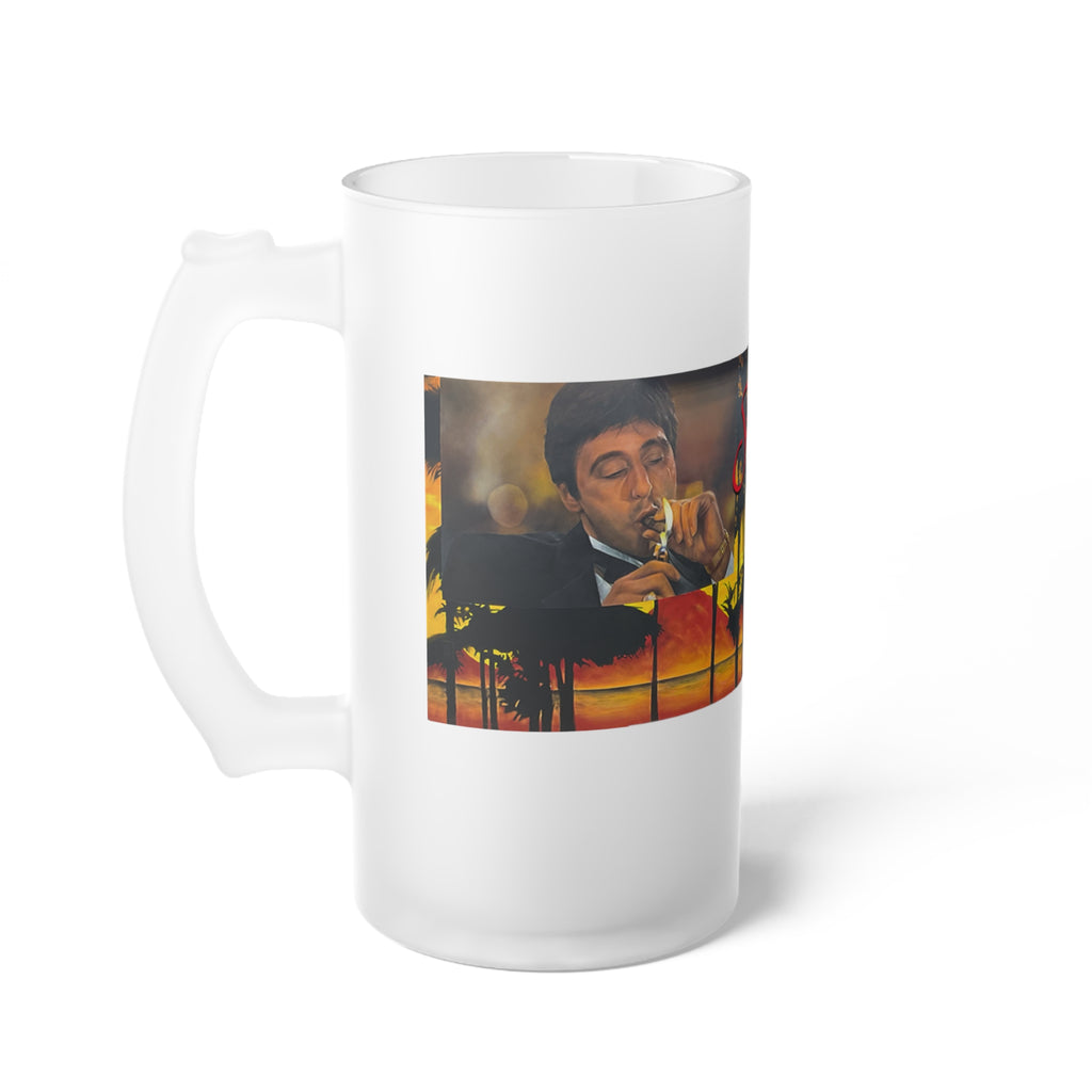 Scarface Miami Sunset | Frosted Glass Beer Mug