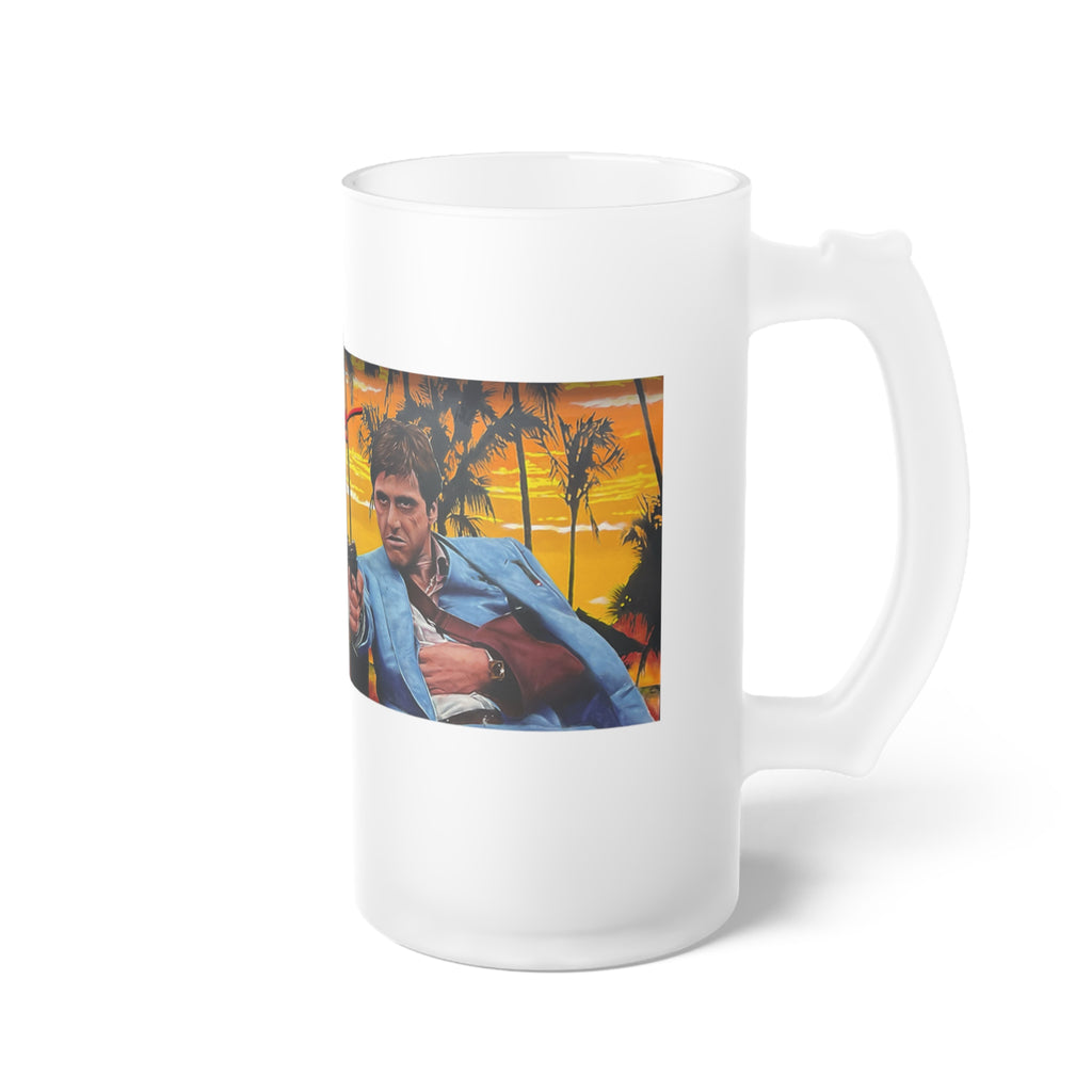 Scarface Miami Sunset | Frosted Glass Beer Mug