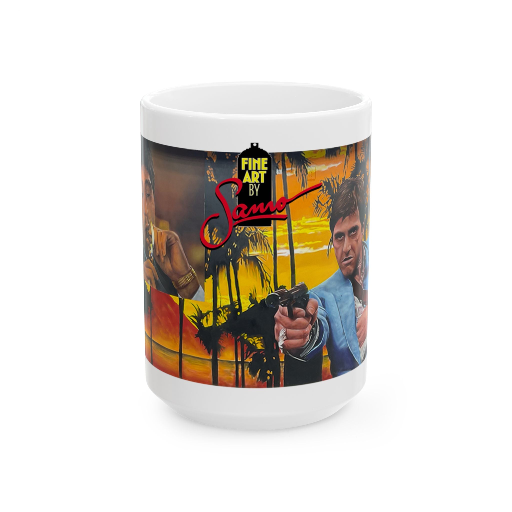 Samo Scarface Spray Paint Mural Ceramic Mug | 15oz