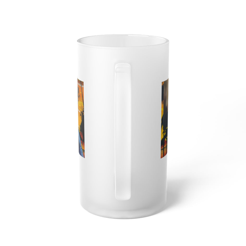 Scarface Miami Sunset | Frosted Glass Beer Mug