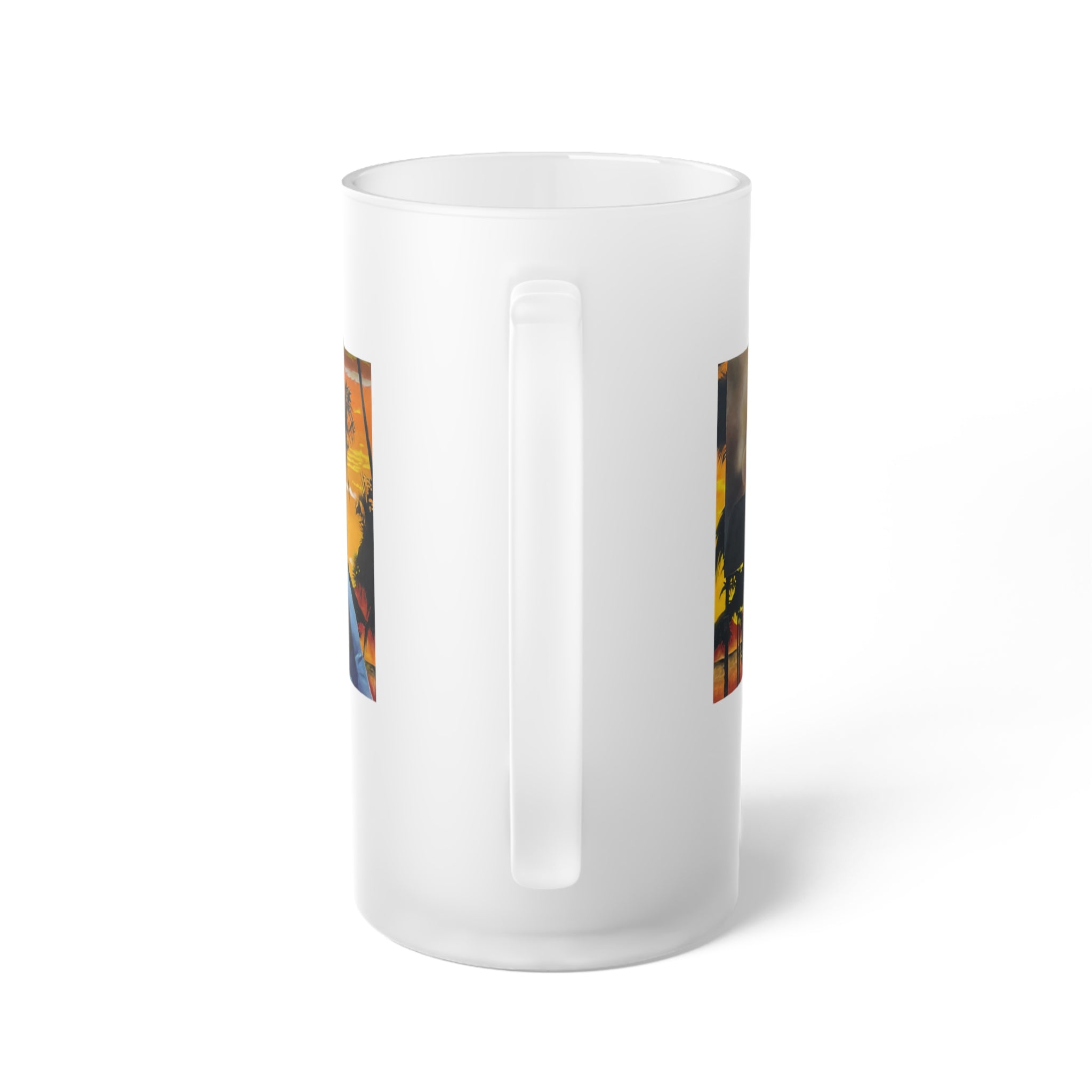 Scarface Miami Sunset | Frosted Glass Beer Mug