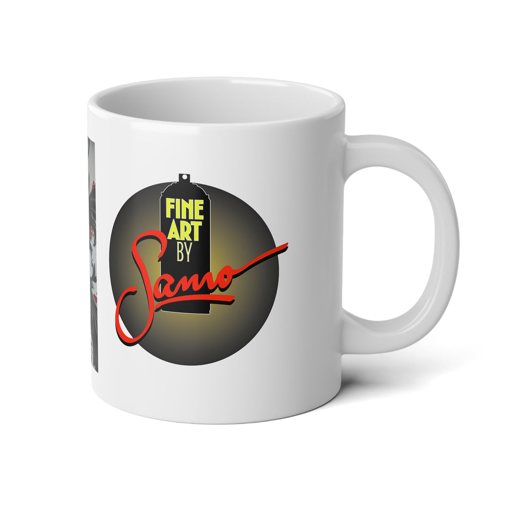 Oni Mask Spray Paint Mural Jumbo Mug | 20oz Ceramic Mug